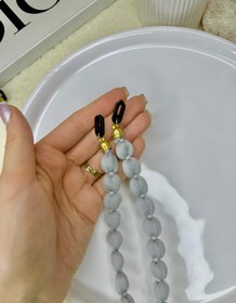 تصویر بند عینک پنبه ای کد ۱۴۲ - سفید مشکی 