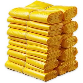 تصویر نایلون زباله بیمارستانی زرد _ ضخیم برند زلال 