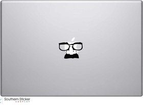 تصویر Groucho Marx Apple Logo Logo Vinyl Car Sticker Symbol Silhouette Keypad Track Pad Pad Decal Laptop Skin iPad Ipad Macbook Motorcycle Bike Truck Groucho Marx Apple Logo Vinyl Car Sticker Symbol Silhouette Keypad Track Pad Decal Laptop Skin Ipad Macbook Window Truck Motorcycle