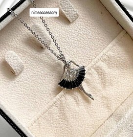 تصویر گردنبند بالرین نگین دار 