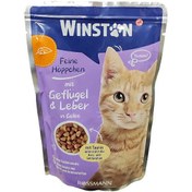 تصویر پوچ گربه وینستون طعم مرغ و جگر وزن 100 گرم Winston