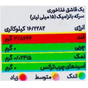 تصویر سرکه بالزامیک250 میل شیشه دلوسه 