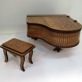 تصویر ماکت پیانو چوبی Piano Wooden replica