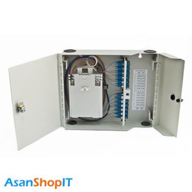 تصویر پچ پنل فیبر نوری دیواری (باکس دیواری) فلزی 24 پورت داپلکس SC 24Port Duplex SC Wall Mount Fiber Optic Patch Panel