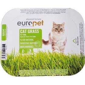 تصویر بذر علف گربه یوروپت 80 گرمی - اورجینال europet Soft Gras 80gr