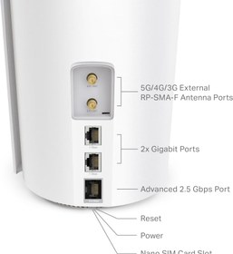 تصویر TP-Link Deco X50 5G AX3000 Whole Home Mesh Wi-Fi 6 Gateway White (Deco X50-5G(1-pack)) 
