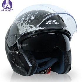 تصویر کلاه کاسکت راپیدو بدون فک مدل BLK BON Motorcycle helmet without jaw B UNIT 869