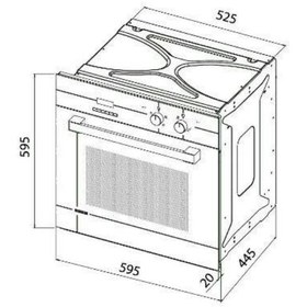 تصویر فر برقی گازی توکار استیل البرز مدل FGE 5 Steel Alborz Gas and Electrical Oven FGE 5 Model