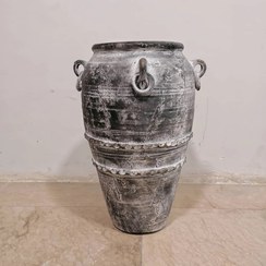 تصویر کوزه خمره گلدان سفالی پتینه کاری 65سانتی دهنه40 - 65 سانت 