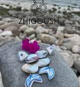 تصویر گوشواره زنانه مدل ماهی و صدف 