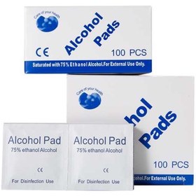 تصویر پد الکلی بسته 100 عددی 