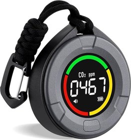 تصویر تشخیص دهنده co2گاز INKBIRDPLUS Portable CO2 Detector Mini Indoor CO2 Monitor NDIR Sensor with Full Color LCD Indicator 