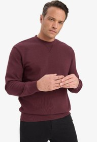 تصویر سویشرت مردانه زرشکی دفکتو 