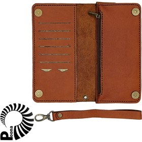 تصویر کیف پول وموبایل چرم 