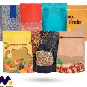 تصویر پاکت ایستاده زیپ دار چاپ خشکبار 