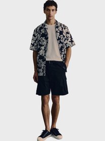 تصویر شلوارک کمر معمولی مدل کارگو برند H&M Regular Fit Cargo Shorts