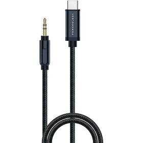 تصویر کابل تایپ سی به آی یو ایکس 1.2 متری پاورولوژی Powerology Braided Audio Type C to 3.5mm AUX Cable 1.2m Powerology Aluminum Braided Audio Type-C to 3.5mm AUX Cable - 1.2m / 4ft