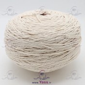 تصویر نخ مکرومه کتان تابیده ۳ میل شیری اعلا کیلویی 