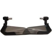 تصویر هندگارد شیشه ای محافظ دسته فلزی موتور سیکلت نقره ای 