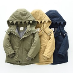 تصویر کاپشن کتان میکرو ضدآب کلاه دایناسوری 