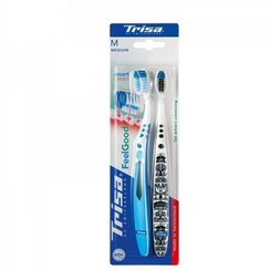 تصویر مسواک تریزا مدل فیل گود با برس متوسط بسته 2 عددی(2033) Theresa toothbrush, elephant model, with medium brush, pack of 2 (2033)