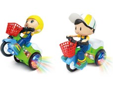 تصویر موتور سوار موزیکال دختر و پسر مناسب خردسال 