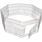 تصویر پارک محدود کننده استیل 8 ضلعی سگ - ارتفاع 62 سانتیمتر 