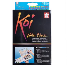 تصویر آبرنگ 48 رنگ ساکورا 