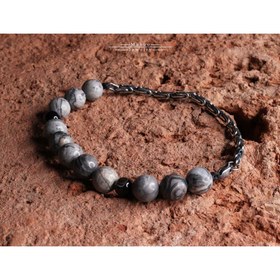 تصویر دستبند نقره کد B0166 