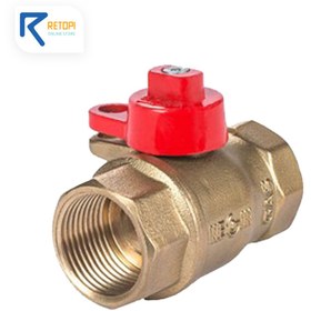 تصویر بال ولو قفلی دنده ای برنجی نگین 