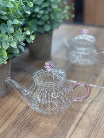 تصویر قوری زعفرون گلدار 