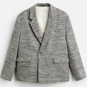 تصویر کت مردانه زارا TEXTURED DOUBLE-BREASTED BLAZER 