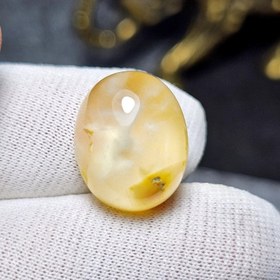 تصویر نگین سنگ طبیعی کوارتز زرد معدنی کد 36008 