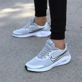 تصویر کتونی اسپرت مردانه طوسی نایک زوم Nike Zoom کفش 