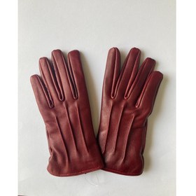 تصویر دستکش زنانه چرمی طرح 3خط کد201010 