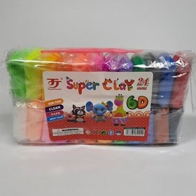 تصویر خمیر کلی 24 رنگ زیپ لاکی 