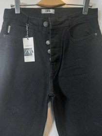 تصویر شلوار جین مردانه بگ استایل دمپا دگمه دار کد BD009 - سایز 34 BAG STYLE MANS CODE BD009