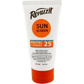 تصویر کرم ضد آفتاب رینوزیت مدل BE25 حجم 50 میل Renuzit Spf 25 Sunscreen Cream 50ml