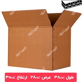 تصویر کارتن بسته بندی متوسط سایز (38-28-30) Medium size packaging carton (30-28-38)