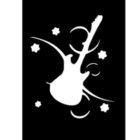 تصویر شابلون تتو موقت مدل گیتار 102 مجموعه 2 عددی 