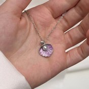 تصویر گردنبند مروارید دار کد ۱۳ با جنس استیل 