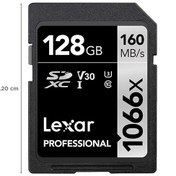 تصویر کارت حافظه Lexar 128GB Professional 1066x UHS-I SDXC 