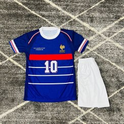 تصویر کیت فوتبال زیدان فرانسه ۹۸ با چاپ اورجینال 