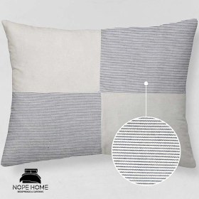 تصویر روبالشی نخ پنبه میکس ساده و راه راه 