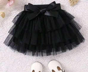 تصویر دامن دخترانه سه طبقه 