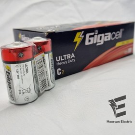 تصویر باتری سایز متوسط C برند Gigacell بسته دو عددی C Battery