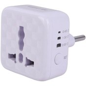 تصویر تبدیل برق تایمردار گرین لاین مدل Universal Conversion Plug Green Lion Universal Conversion Plug With Timer