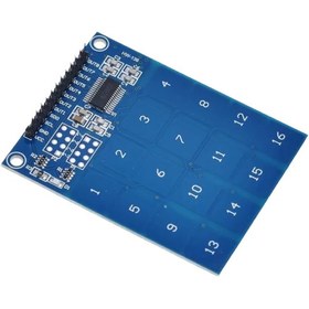 تصویر صفحه کلید لمسی خازنی 16 تایی ویژه آردوینو ا 16 Arduino capacitive touch keyboard 16 Arduino capacitive touch keyboard