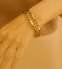 تصویر النگو 3 رج طلایی 