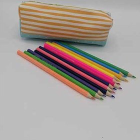 تصویر جامدادی چرمی طرح فانتزی تک زیپ 